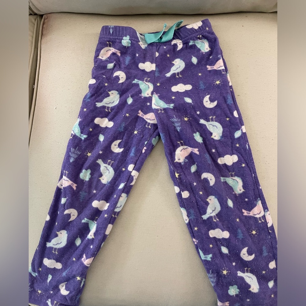 Carters fleece pj pants. 4T in purple.